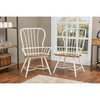 Baxton Studio "Dark-Walnut" Wood and White Metal Vintage Dining Arm Chair, PK2 113-6132